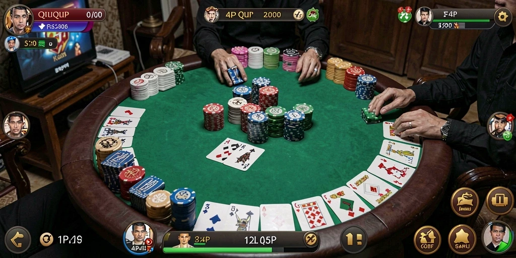 Tampilan gameplay QiuQiu yang menarik dan interaktif.