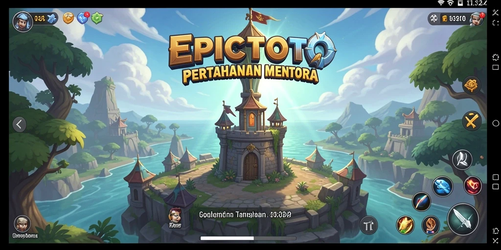 Gameplay EPICTOTO yang menegangkan dalam mempertahankan menara.