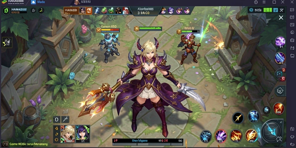 Screenshot gameplay menarik dari HANABI88 dengan aksi seru di medan perang.