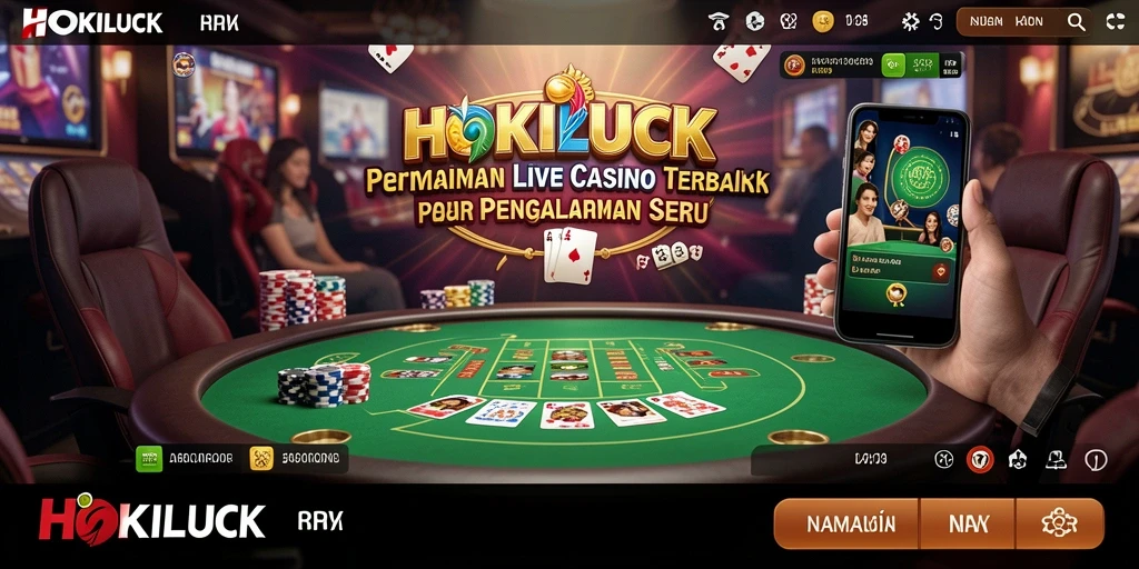 Gameplay HOKILUCK yang seru dalam suasana Live Casino.