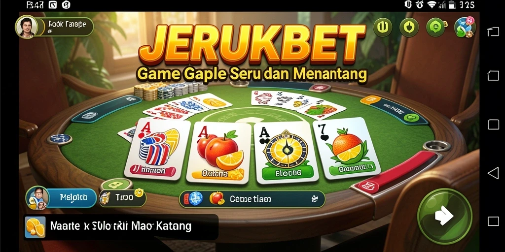 Gameplay menarik JERUKBET dengan tampilan papan Gaple.