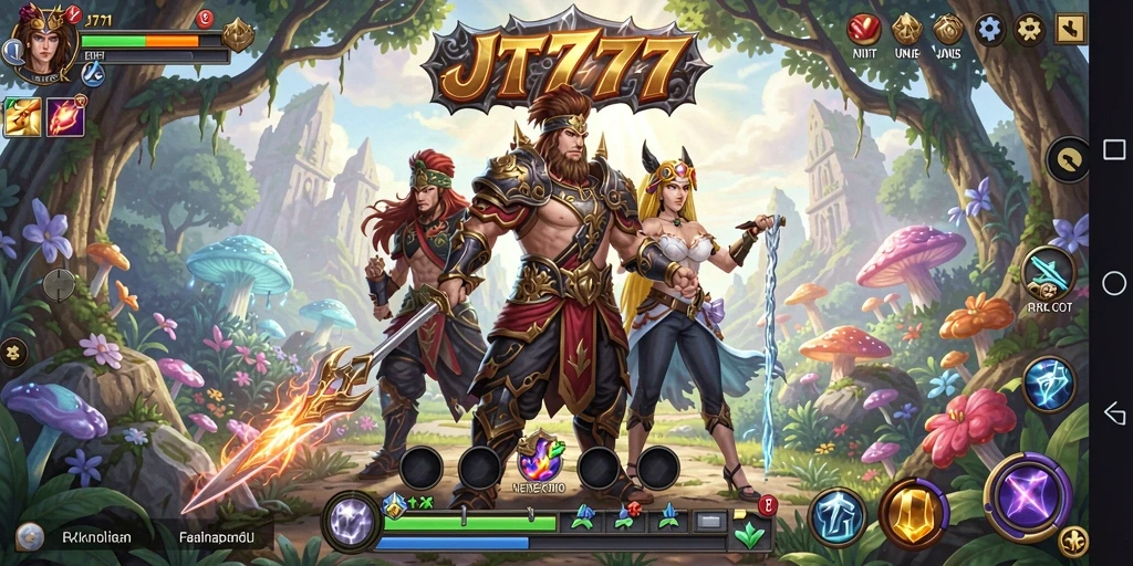Screenshot gameplay JT777 dengan aksi seru dalam dunia RPG.