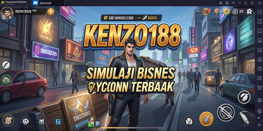 Gameplay KENZO188 menampilkan elemen manajemen bisnis yang menarik.