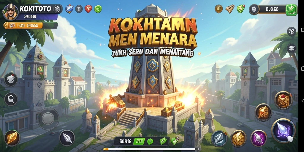 Gameplay KOKITOTO yang menegangkan dalam Tower Defense.