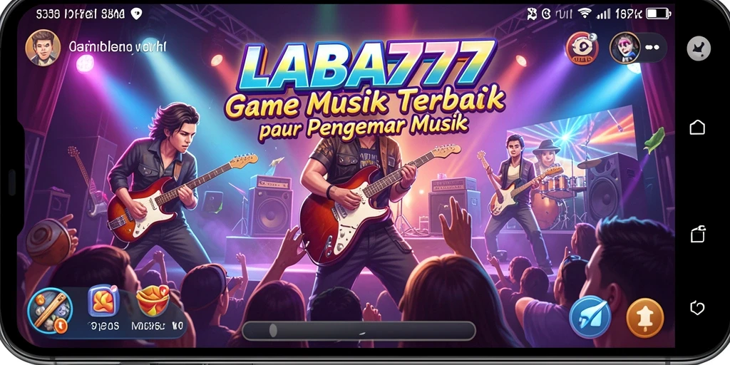 Screenshot LABA777 menampilkan antarmuka gameplay musik yang menarik.