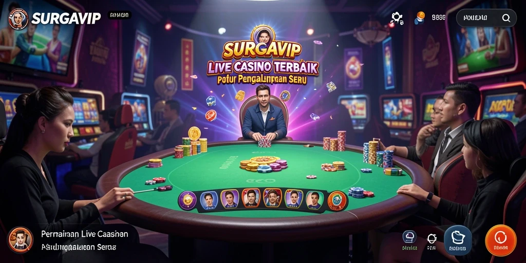 Tampilan gameplay seru di SURGAVIP Live Casino.