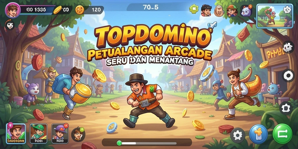 Screenshot gameplay TOPDOMINO yang menampilkan momen seru dalam permainan Arcade.