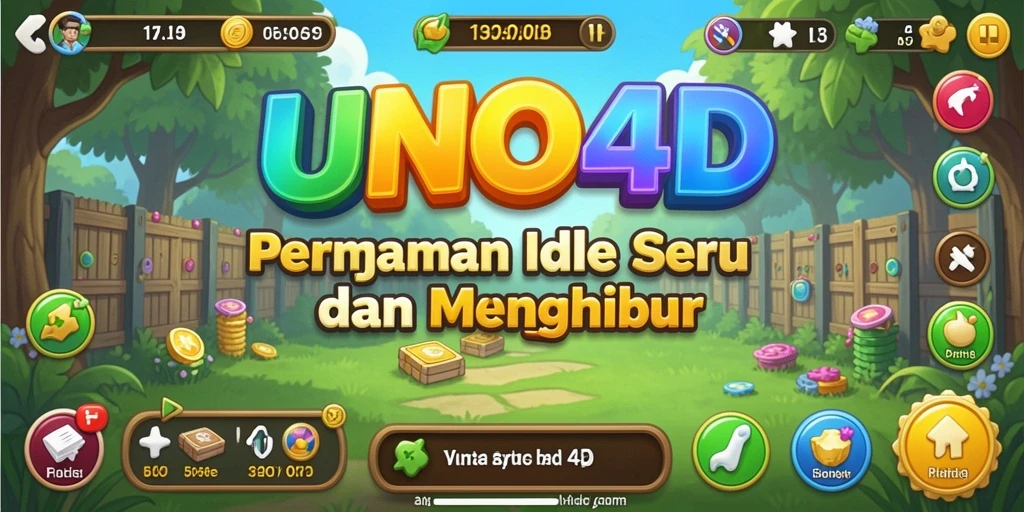 Tampilan gameplay Idle dari UNO4D yang menarik dan menghibur.